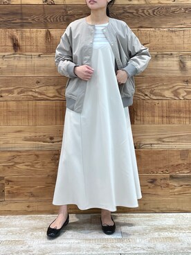 「PUAL CE CIN（ピュアルセシン）のアイテム（ノーカラージャケット）」を使った、samiiさん（レディース・163cm）の春コーディネート