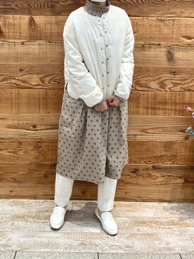 「PUAL CE CIN（ピュアルセシン）のアイテム（ダウンジャケット/コート）」を使った、samiiさん（レディース・163cm）の秋コーディネート