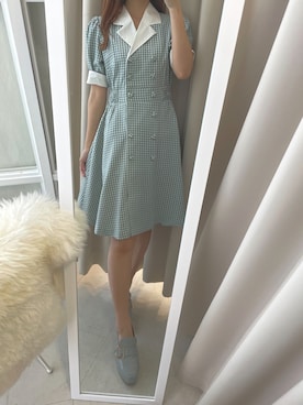 「ミニワンピ」｜renaさん（レディース・158cm）の夏コーディネート