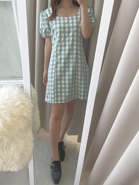 「ミニワンピ」｜renaさん（レディース・158cm）の夏コーディネート