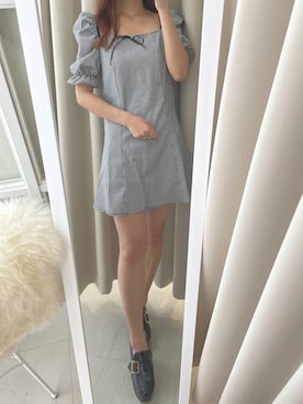 「ミニワンピ」｜renaさん（レディース・158cm）の夏コーディネート