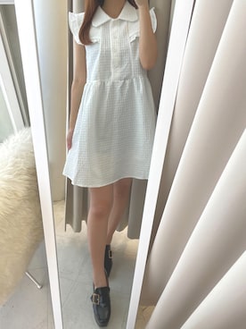 「ミニワンピ」｜renaさん（レディース・158cm）の夏コーディネート