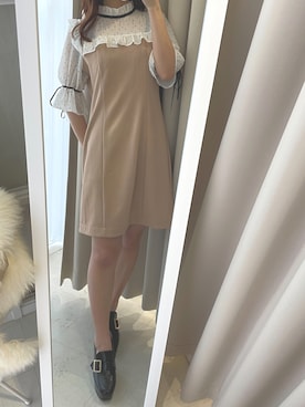 「ミニワンピ」｜renaさん（レディース・158cm）の夏コーディネート