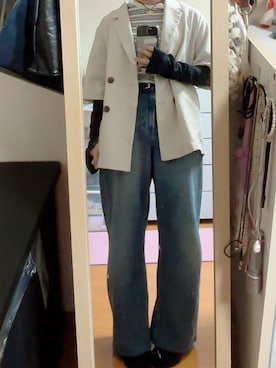「VIS（ビス）のアイテム（テーラードジャケット）」を使った、はむさん（レディース・151cm）の秋コーディネート