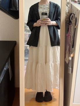 「DISCOAT（ディスコート）のアイテム」を使った、はむさん（レディース・151cm）の秋コーディネート