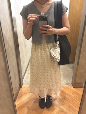 「bulle de savon（ビュルデサボン）のアイテム（シューズ、ブラック系）」を使った、はむさん（レディース・151cm）の夏コーディネート
