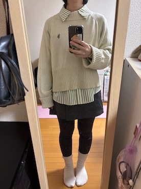 「アイテム（スカート）」を使った、はむさん（レディース・151cm）の秋コーディネート