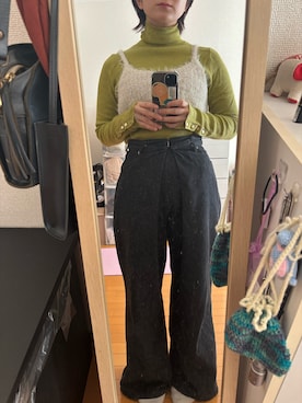 「アイテム（チューブトップ）」を使った、はむさん（レディース・151cm）の冬コーディネート