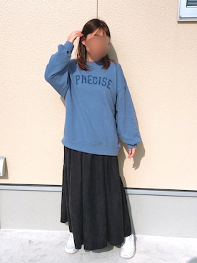 「Honeys（ハニーズ）のアイテム（スウェット）」を使った、michaさん（レディース・152cm）の秋コーディネート
