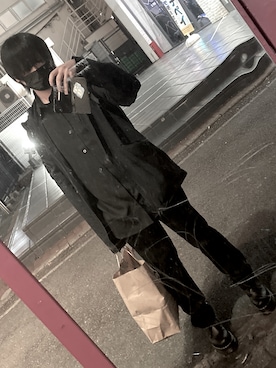 「ililil（イルイルイル）のアイテム」を使った、Ю. Мочидаさん（メンズ・168cm）の冬コーディネート