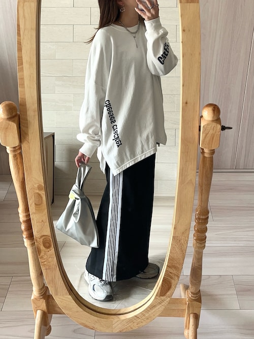 tシャツ バックプリントオーバーロンT(yui select) / ロゴロンT プリントT オーバーサイズ レディース I-SOOK tシャツ バックプリントオーバーロンT(yui select