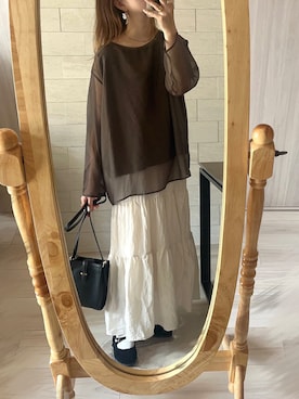 「アイテム（バッグ）」を使った、harumaki3005mさん（レディース・157cm）の秋コーディネート