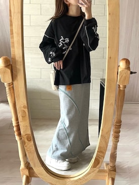 「スウェットスカート」｜harumaki3005mさん（レディース・157cm）の冬コーディネート