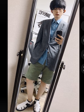 「GUY ROVER（ギローバー）のアイテム」を使った、灰汁さん（メンズ・174cm）の春コーディネート