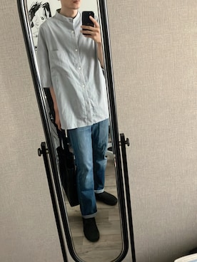 「SLICK（スリック）のアイテム」を使った、灰汁さん（メンズ・174cm）の春コーディネート