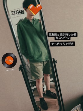 「ミリタリーシャツ」｜灰汁さん（メンズ・174cm）の春コーディネート