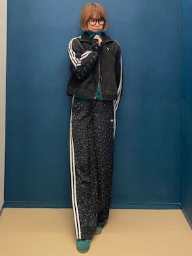 「アイテム（ジャージ）」を使った、At さん（レディース・157cm）の冬コーディネート