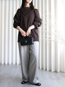 「YENNA（イェンナ）のアイテム」を使った、yennastaffさん（レディース・164cm）の冬コーディネート