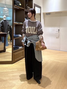 「アイテム（ボストンバッグ）」を使った、ayumon0730さん（レディース・162cm）の秋コーディネート