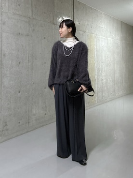 「RIVE DROITE（リヴドロワ）の【安定感◎】ラウンドトゥショートブーツ（ブーツ）」を使った、ayumon0730さん（レディース・162cm）の秋コーディネート