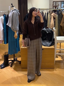 「アイテム（バングル/リストバンド）」を使った、ayumon0730さん（レディース・162cm）の冬コーディネート