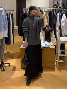 「RIVE DROITE（リヴドロワ）の【収納力抜群】2wayハンドルバッグ（ハンドバッグ）」を使った、ayumon0730さん（レディース・162cm）の秋コーディネート