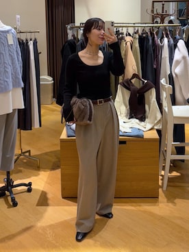 「アイテム（ベルト）」を使った、ayumon0730さん（レディース・162cm）の秋コーディネート