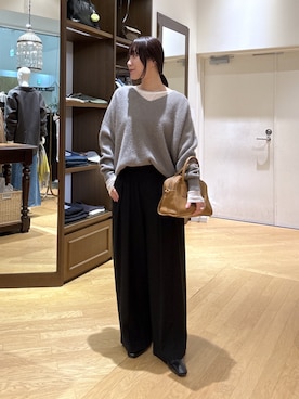 「アイテム（ボストンバッグ）」を使った、ayumon0730さん（レディース・162cm）の秋コーディネート