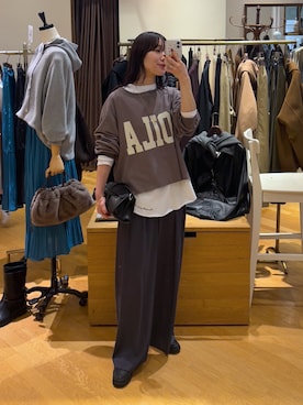 「アイテム（バングル/リストバンド）」を使った、ayumon0730さん（レディース・162cm）の冬コーディネート