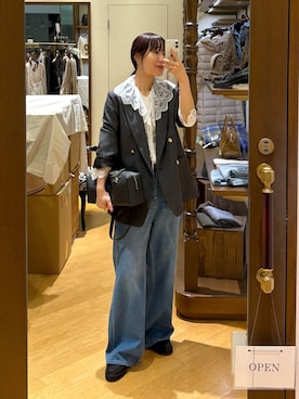 「アイテム（テーラードジャケット）」を使った、ayumon0730さん（レディース・162cm）の秋コーディネート