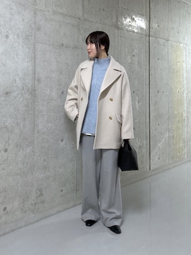 「アイテム（ピーコート）」を使った、ayumon0730さん（レディース・162cm）の秋コーディネート