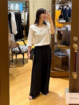 「アイテム（スラックス）」を使った、ayumon0730さん（骨格ナチュラル・レディース・162cm）の夏コーディネート