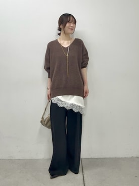 「アイテム（バングル/リストバンド）」を使った、ayumon0730さん（レディース・162cm）の秋コーディネート