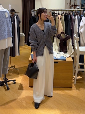 「RIVE DROITE（リヴドロワ）のレザービットローファー（ローファー）」を使った、ayumon0730さん（レディース・162cm）の秋コーディネート