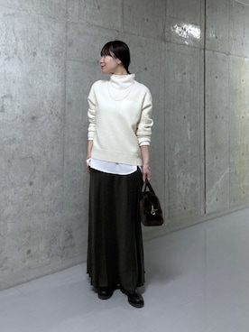 「アイテム（ボストンバッグ）」を使った、ayumon0730さん（レディース・162cm）の冬コーディネート