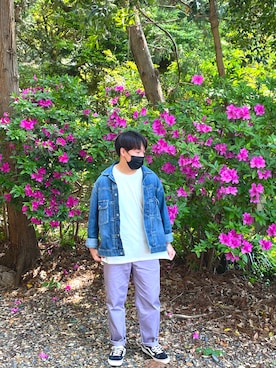 「ペールトーン」｜「アイテム（デニムジャケット）」を使った、yuzukitakahashi さん（メンズ・165cm）の春コーディネート