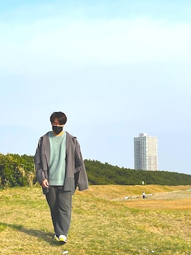 「Right-on（ライトオン）のアイテム（ニット/セーター）」を使った、yuzukitakahashi さん（メンズ・165cm）の春コーディネート