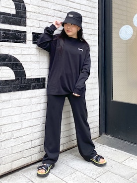 「はじめましてコーデ」｜「アイテム（帽子）」を使った、YO-NEさん（レディース・155cm）の春コーディネート