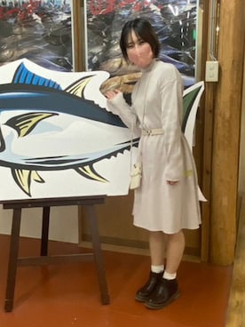 「GRL（グレイル）のアイテム（ワンピース、ベージュ系）」を使った、suzugrbb7910さん（レディース・151cm）の冬コーディネート