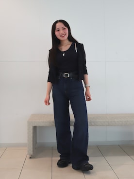 「TODAYFUL（トゥデイフル）のアイテム（ベルト）」を使った、さとみ🫐（24）　　さん（レディース・154cm）の秋コーディネート