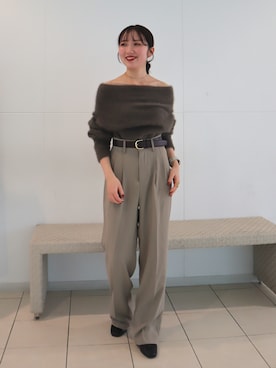 「アイテム（スラックス）」を使った、さとみ🫐（24）　　さん（レディース・154cm・20代）の秋コーディネート