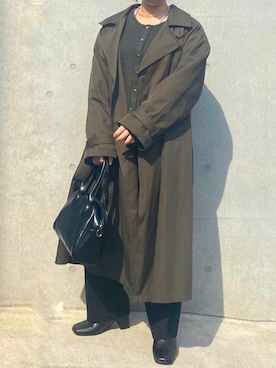 「カーディガンコーデ」｜「アイテム（トレンチコート）」を使った、さとみ🫐（23）　　さん（レディース・153cm）の春コーディネート