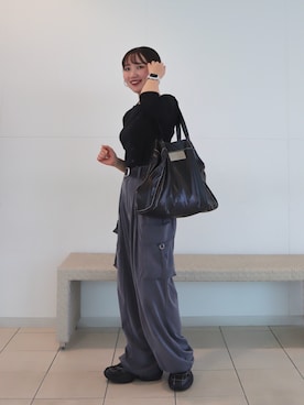 「アイテム（カーゴパンツ）」を使った、さとみ🫐（23）　　さん（レディース・154cm・20代）の夏コーディネート