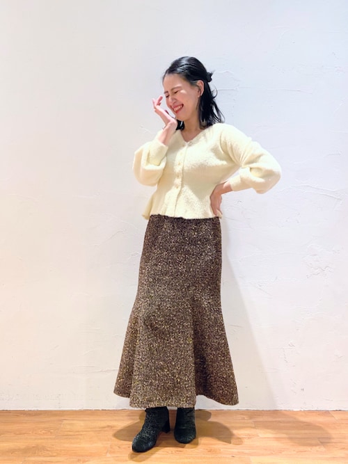 セール】◇【3サイズ展開XS-M】ツイードマーメイドスカート【低身長