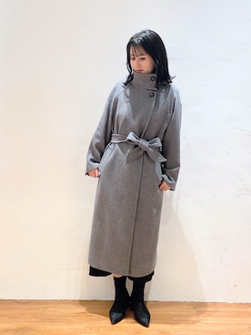 「FREE'S MART（フリーズマート）のアイテム（ステンカラーコート）」を使った、akaneさん（レディース・164cm）の秋コーディネート