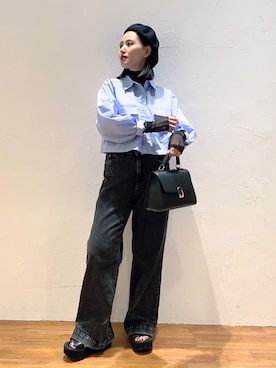 「FREE'S MART（フリーズマート）のアイテム（ハンチング/ベレー帽）」を使った、akaneさん（レディース・164cm）の夏コーディネート
