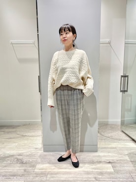 「ツータックパンツ」｜namikiayaさん（レディース・161cm）の秋コーディネート