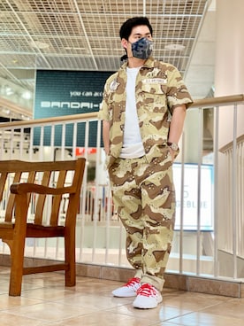 ピンク系のアイテムを使った 迷彩 の人気ファッションコーディネート Wear