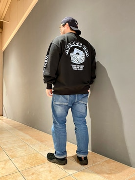 「AVIREX（アヴィレックス）の直営店限定 ×ニューエラ ポロキャップ USA国旗/AVIREX×NEW ERA 9TWENTY POLO CAP U.S.A FLAG」を使った、kikuさん（メンズ・160cm）の春コーディネート