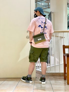 「AVIREX（アヴィレックス）のアイテム（サンダル）」を使った、kikuさん（メンズ・160cm）の夏コーディネート